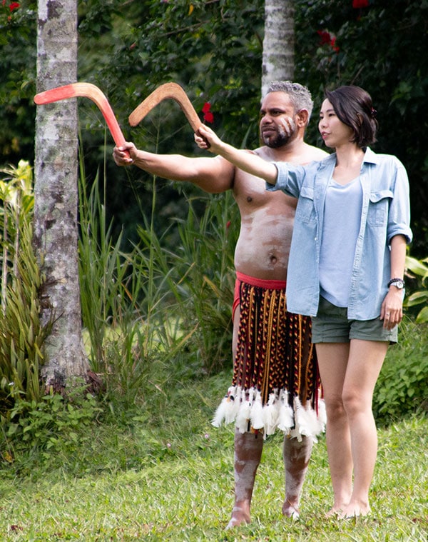 Cairns Aboriginal Experience Boomerang Throwing Rainforestation